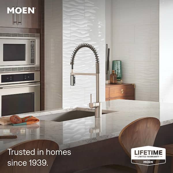 Align Single-Handle Pre-Rinse Spring Pull-Down Sprayer Kitchen Faucet with Power Boost in Spot Resist Stainless