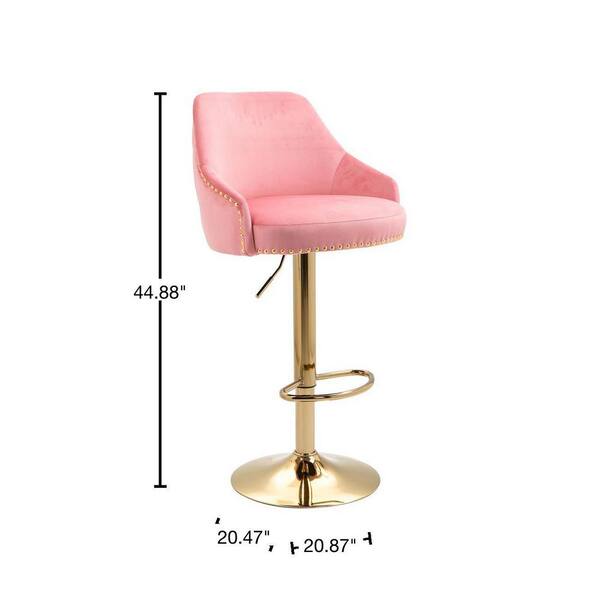 pink cushioned stool