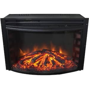 Fireside 26.8 in. Freestanding Electric Fireplace in Black with Remote and Timer