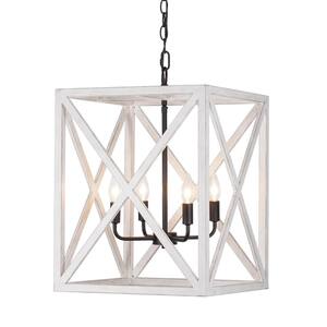 white cage chandelier