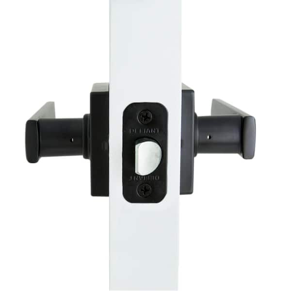 Defiant Westwood Matte Black Hall/Closet Door Lever with Square Rose (4-Pack) LS1X903YAD4