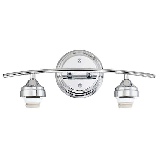 Westinghouse 2-Light Chrome Wall Mount Bath Light