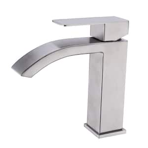 Titus Double Handle Wall Mounted Bathroom Faucet in Brushed Nickel