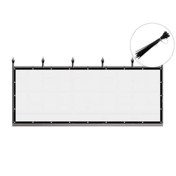 Shatex Privacy Fence Screen Heavy-Duty 90% Blockage Shade Cover Fencing Net for Wall Garden Gazebo Backyard, 3 x 10 ft., White