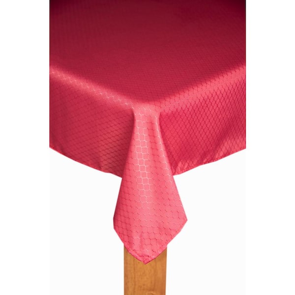 Lintex Chelton 52 in. x 70 in. Merlot 100% Polyester Tablecloth