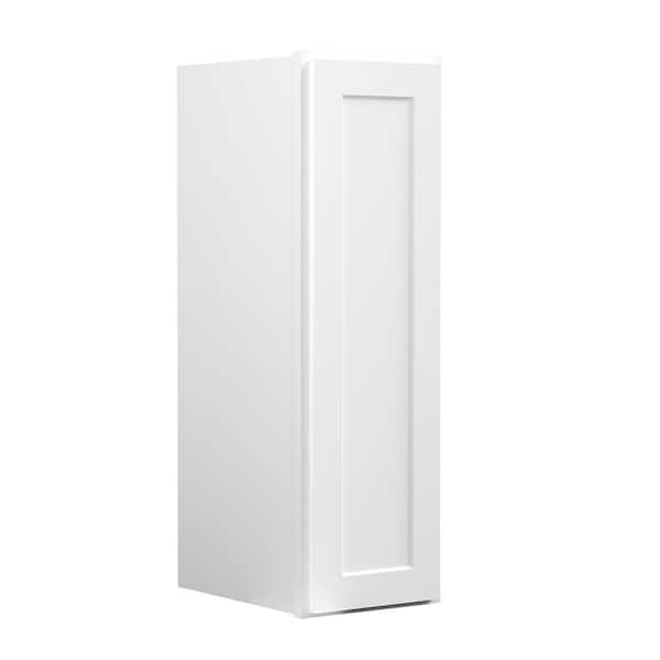 18 in. W x 12 in D x 42 in. H in. Shaker White Plywood Ready to Assemble Kitchen Wall Cabinet with Doors and Shelves
