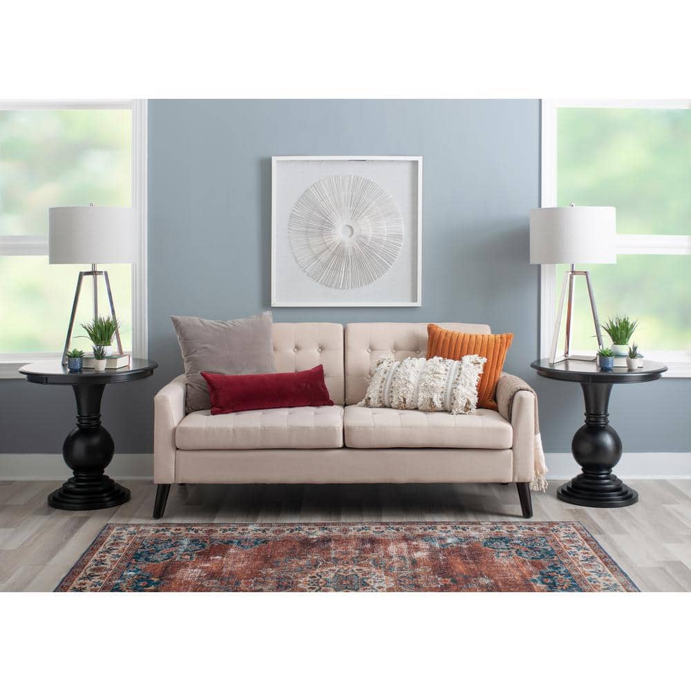Lexis 26.25 in. Espresso Round Wood Accent End Table - thumbnail 4