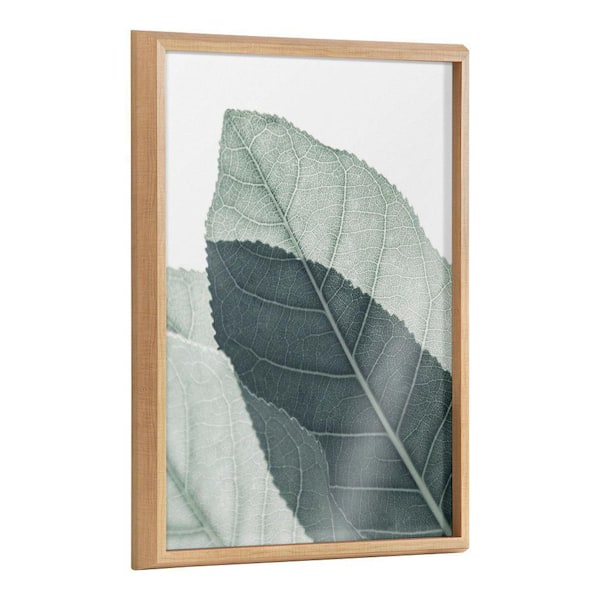 Kate and Laurel Blake Modern Green Leaf Botanical II by the Creative Bunch Studio Framed Glass Art Print 24 in. x 18 in.