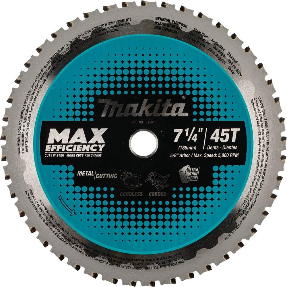 Makita 7-1/4 in. 45-Tooth Carbide-Tipped Max Efficiency Saw Blade