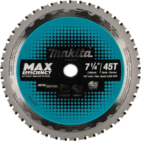 Makita 7-1/4 in. 45-Tooth Carbide-Tipped Max Efficiency Saw Blade, Metal/General Purpose