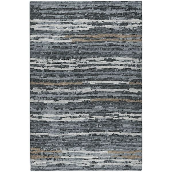 Dream Shag Premium Machine Washable Abstract ADS75 Shadow 9 ft. x 12 ft. Area Rug
