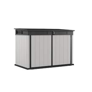 Premier Jumbo 43 in. W x 75 in. D x 52 in. H Horizontal Grey Resin Storage Shed Outdoor Storage Cabinet (22.4 sq. ft.)