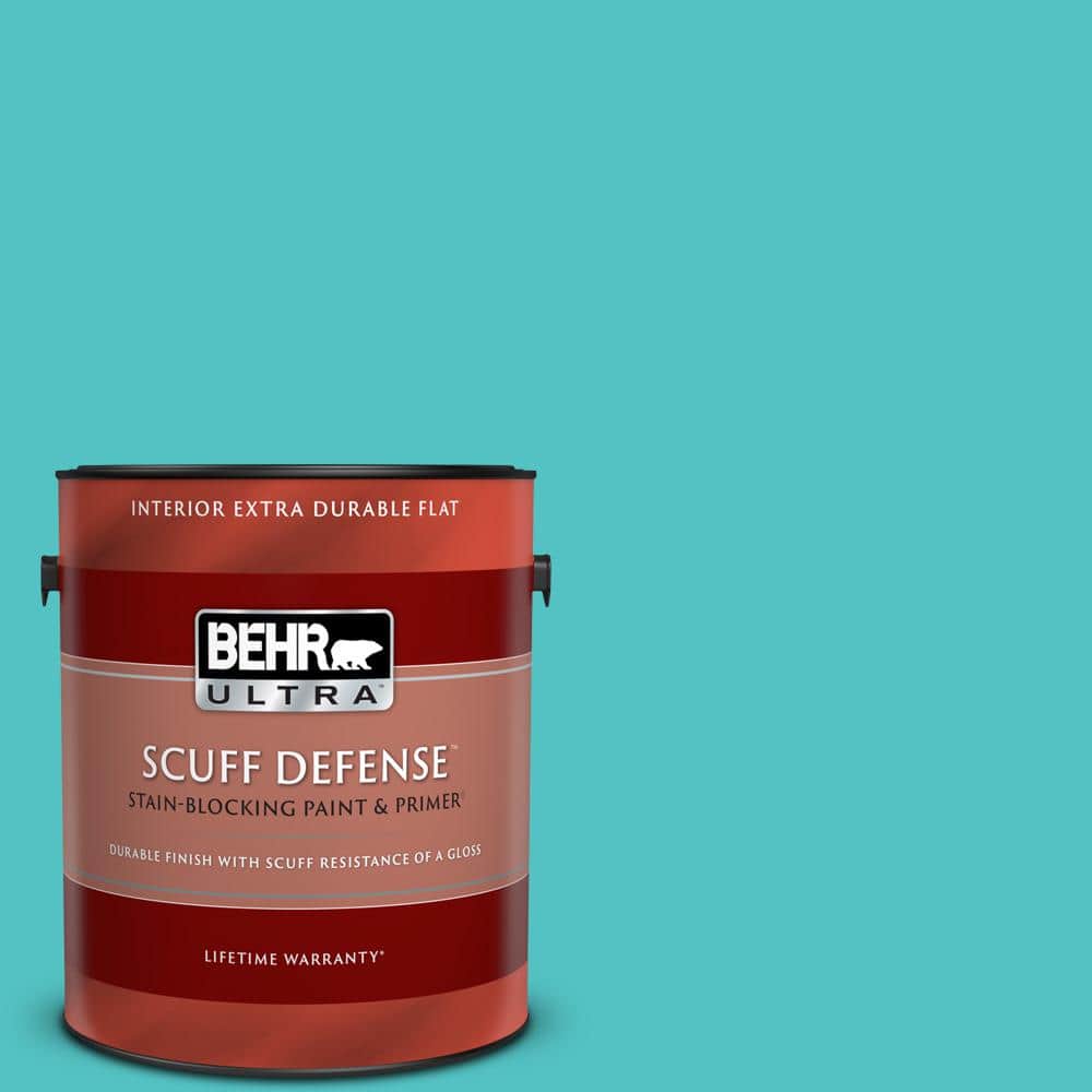 BEHR ULTRA 1 gal. 500B4 Gem Turquoise Extra Durable Flat Interior