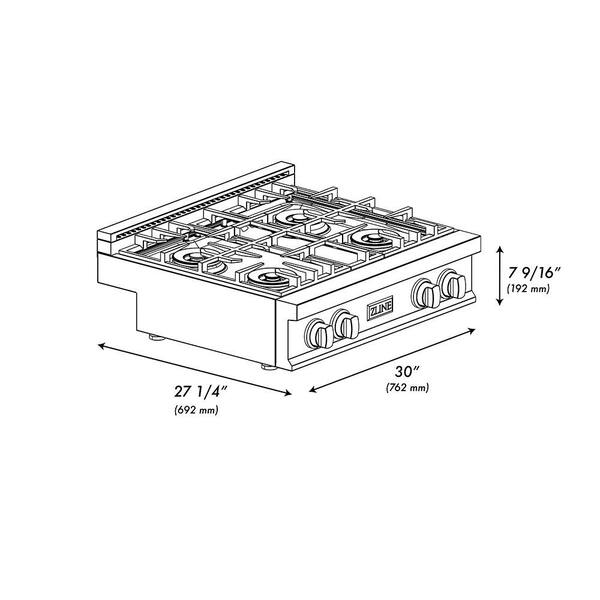 ZLINE Kitchen and Bath Autograph Edition 30 in. Classic Gas