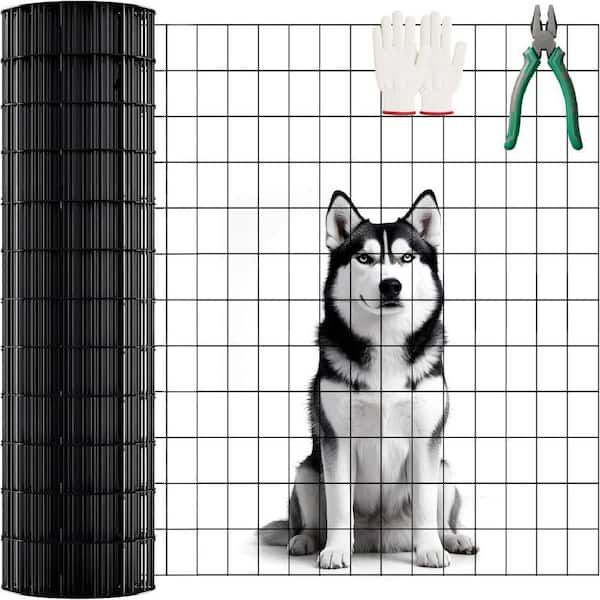 36 in. x 33 ft. 16-Gauge Animal-Safe Vinyl Coated Wire Mesh, 2 x 3 Grid for Poultry Cage Protection