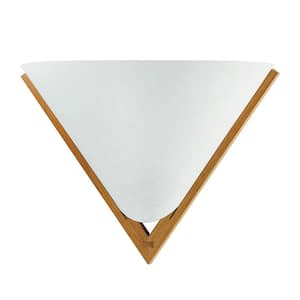 Domus 1-Light Small Brown Wall Sconce with Translucent Shade