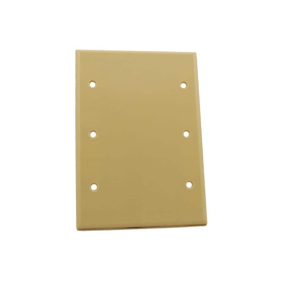 Leviton Ivory 3Gang Blank Plate Wall Plate (1Pack) 86033 The Home Depot