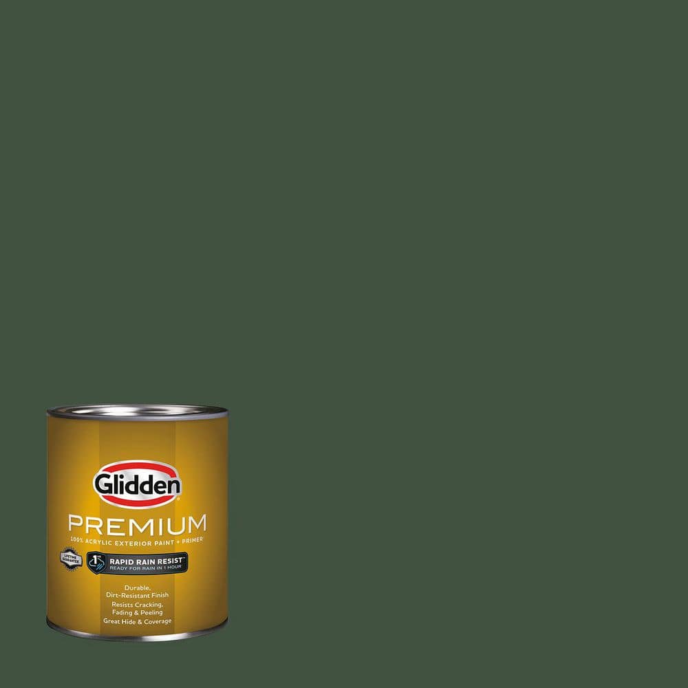 Glidden Premium 1 qt. PPG1134-7 Pine Forest Satin Exterior Paint