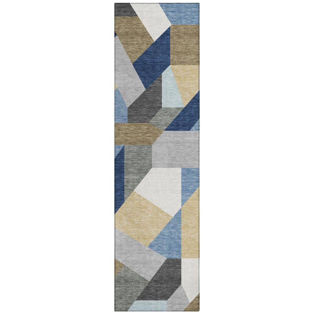 Chantille Machine Washable Indoor/Outdoor Abstract ACN2893 Navy 2 ft. x 7 ft. Runner Rug price history on PriceWatchPro