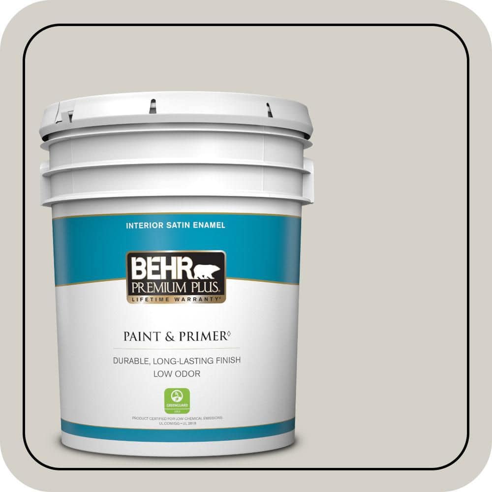 5 gal. Designer Collection #DC-014 Gray View Satin Enamel Low Odor Interior Paint & Primer price history on PriceWatchPro