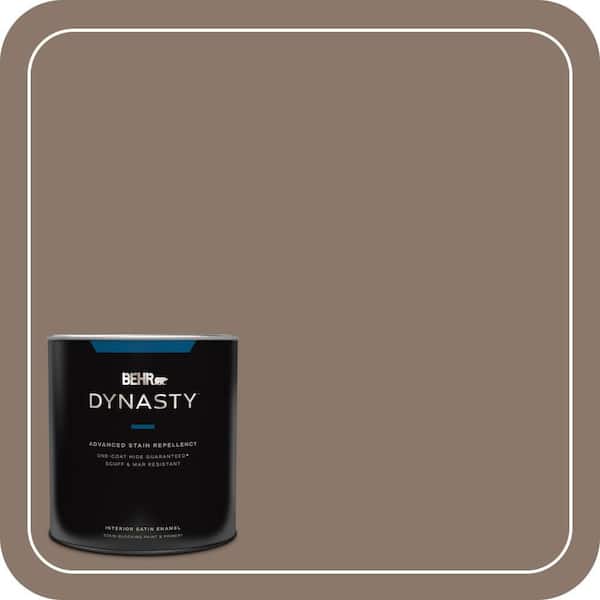 BEHR DYNASTY 1 qt. #N210-5 Caffeine Satin Enamel Stain-Blocking Interior Paint and Primer