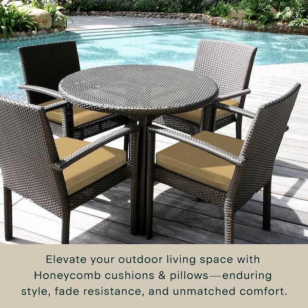 Honeycomb Outdoor 20 Square Dining Seat Cushion Sunbrella
