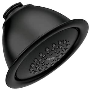 Core 1-Spray Patterns with 2.5 GPM 3.75 in. Wall Mount Fixed Shower Head in Matte Black