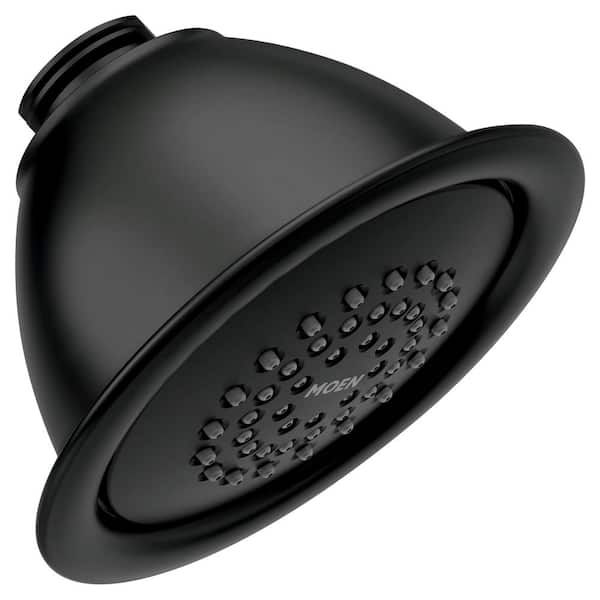 MOEN Core 1-Spray Patterns with 2.5 GPM 3.75 in. Wall Mount Fixed Shower Head in Matte Black
