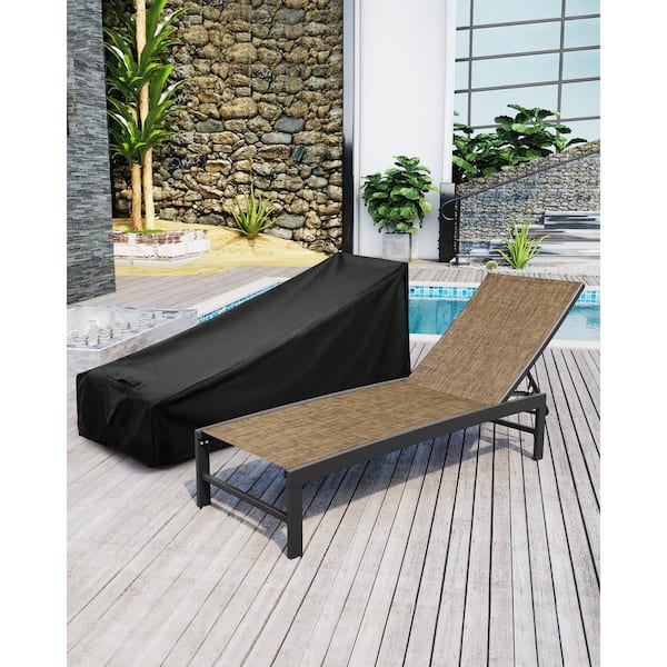 Pellebant 2-Piece Aluminum Adjustable Outdoor Patio Chaise Lounge In ...