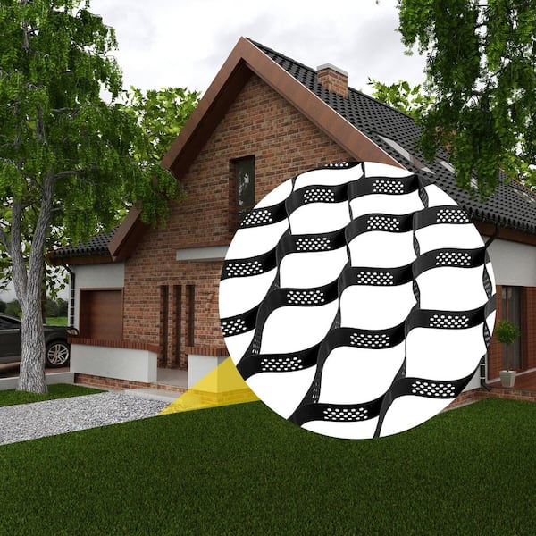 SVOPES Ground Grid, 300 in. x 114 in. x 3 in. Geo Grid for Stabilization, 1885 lbs. /Sqft Plastic Paver for DIY Patio, Walkway