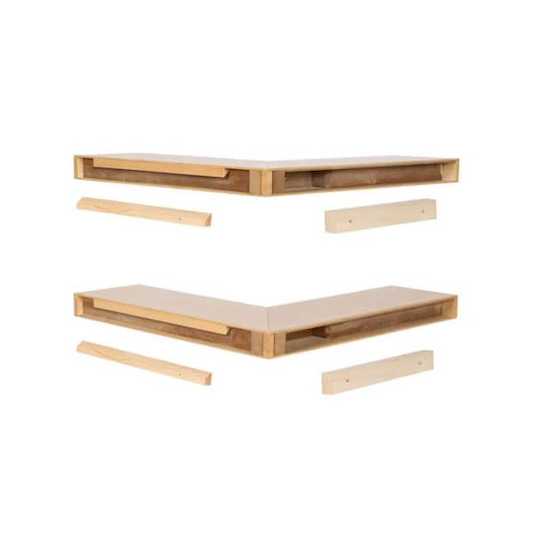 Kate and Laurel Havlock 26 in. W x 8 in. D Natural Brown Composite
