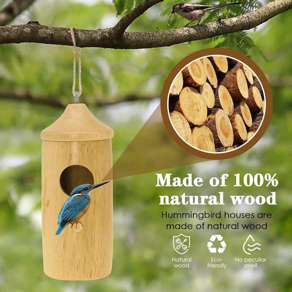 Bird House Hummingbird Natural Wood Home deals Bear Creek Lodge 9