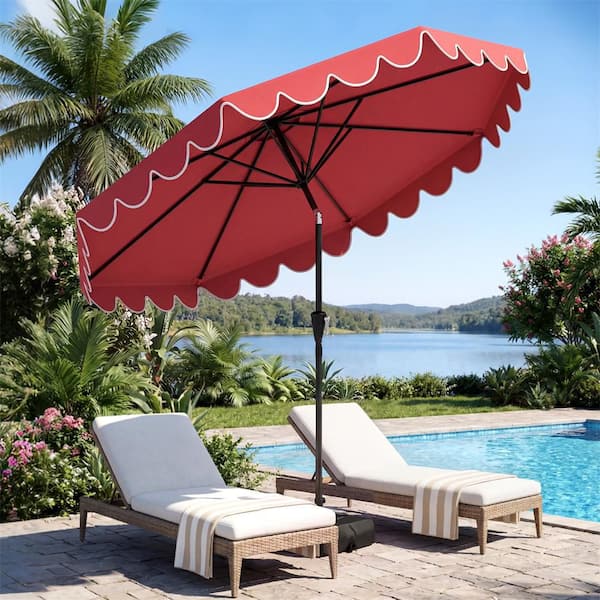 ellimgton 9 ft tiltable patio umbrella 9-Foot Outdoor Patio Umbrella -Hexagonal Basic Push-Tilt
