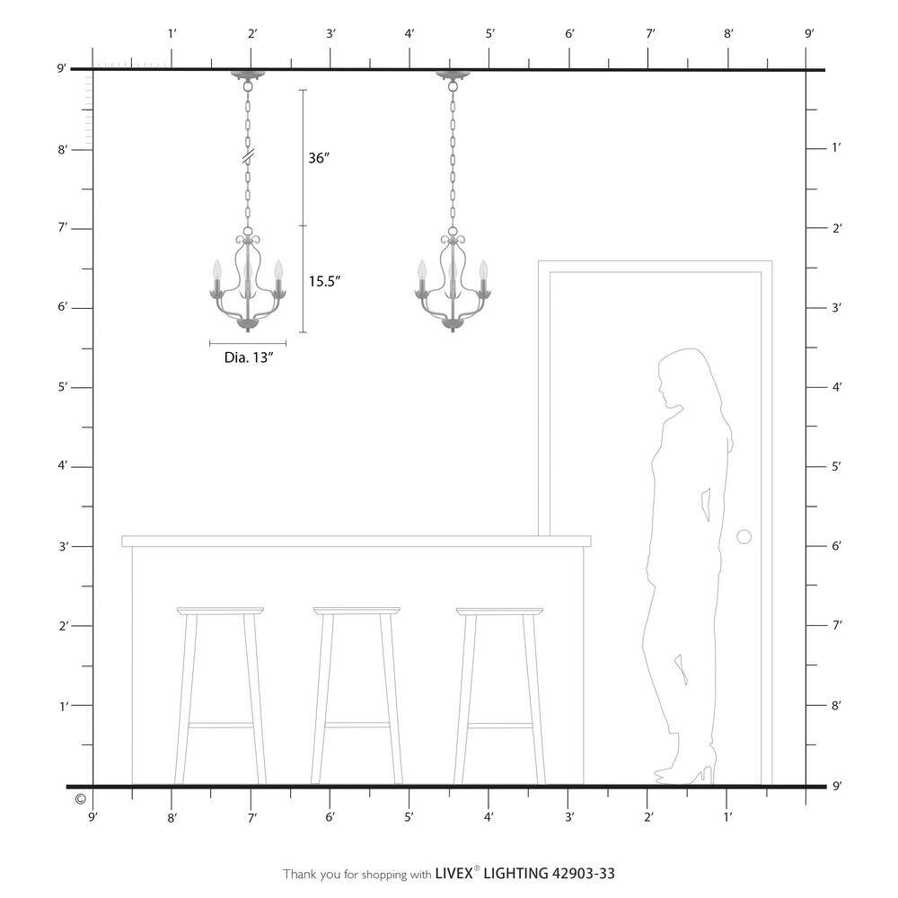 Mini Brass 3-Light Candle Chandelier in Soft Gold