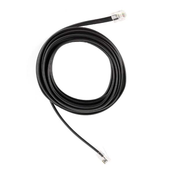 Commercial Electric 12 ft. Telephone Line Cord, Black