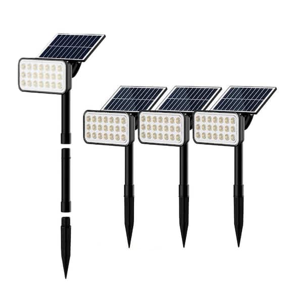 84-LED Solar Spotlights 5 Lighting Modes 360° Adjustable IP65 Waterproof Super Bright Outdoor Lights 4 Pack