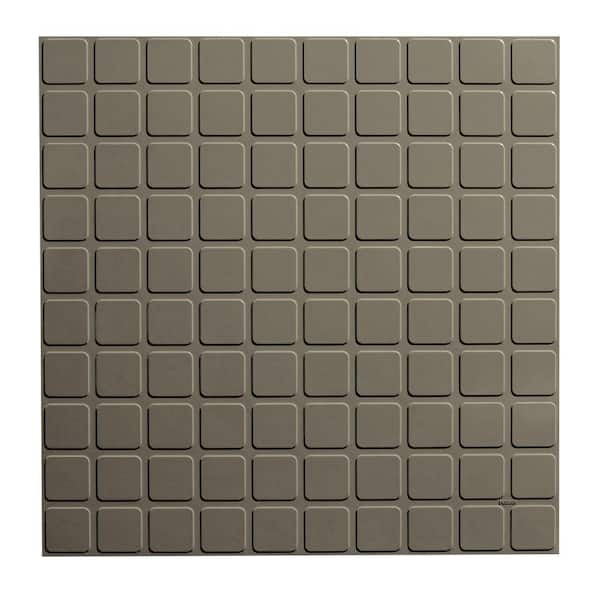 ROPPE Square Profile 19.69 in. x 19.69 in. Lunar Dust Rubber Tile