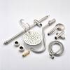 PROOX 5-Spray 8 in. Round Shower System Kit with Hand Shower and Adjustable Slide Bar Soap Dish in Brushed Nickel AE103BN