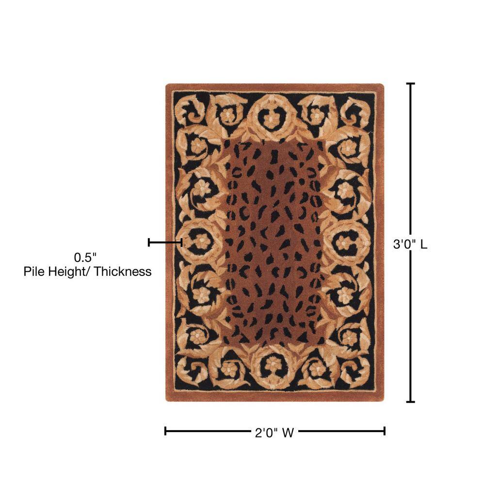Naples Hand-Tufted Black and Gold Wool Area Rug