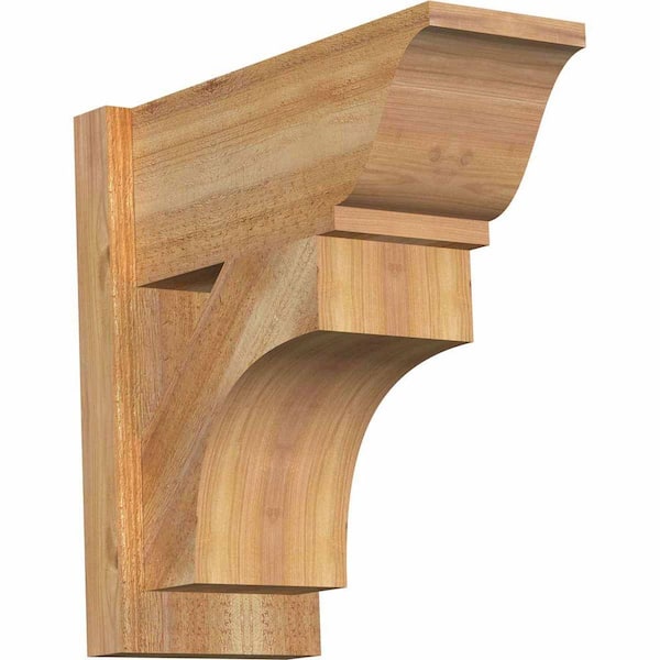 Ekena Millwork 8 in. x 18 in. x 18 in. Westlake Traditional Rough Sawn Western Red Cedar Outlooker