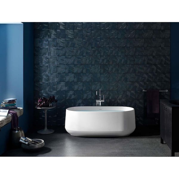 KOHLER Ceric 60 in. x 25.5 in. Soaking Bathtub with Center Drain