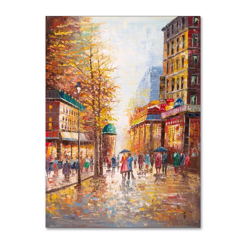 Vintage Paris oil 2024 abstract 20in. x 32in.