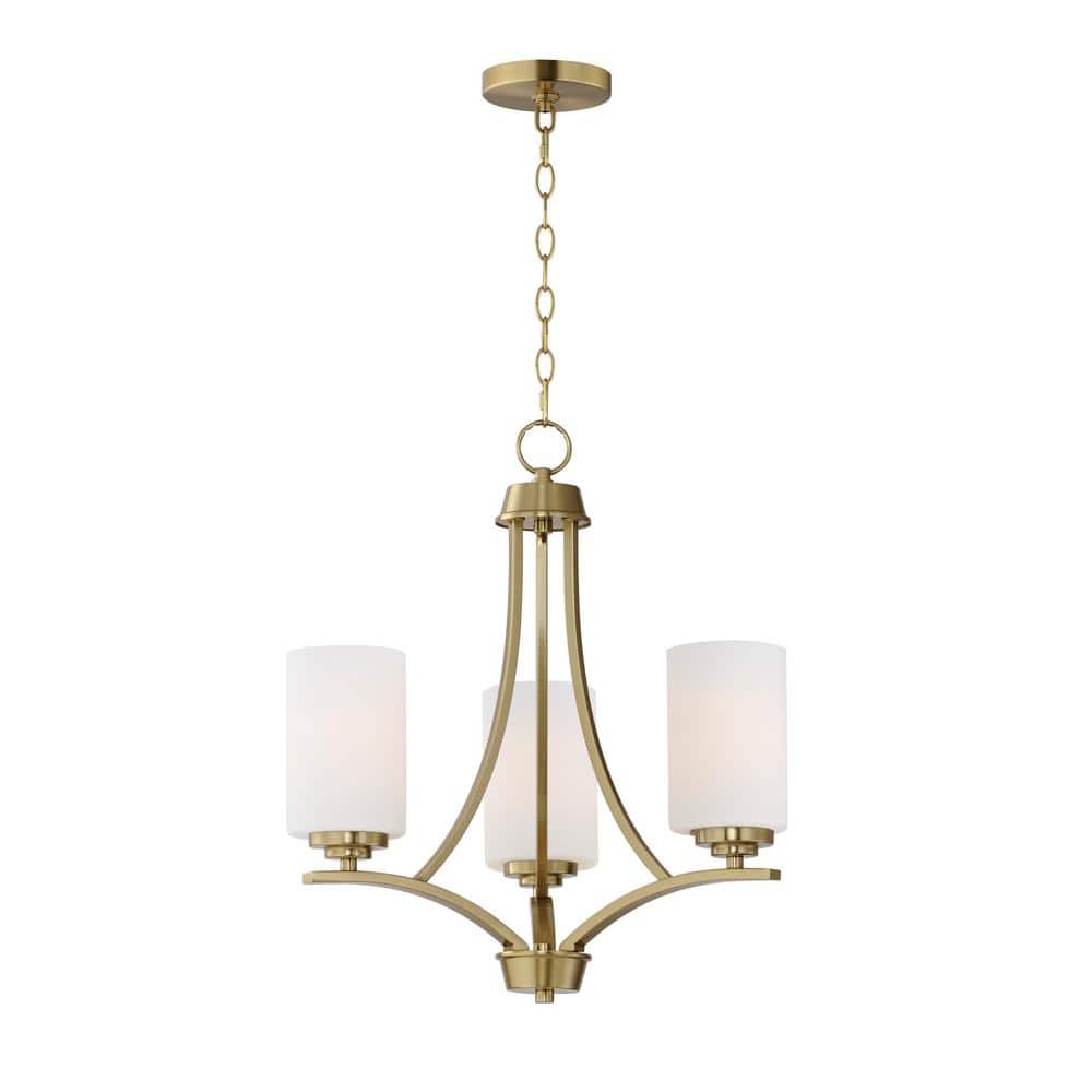 Deven 3-Light Satin Brass Chandelier price history on PriceWatchPro