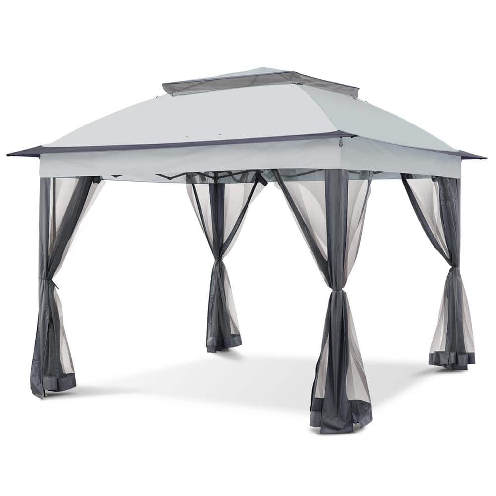 EAGLE PEAK 11 ft. x 11 ft. Pop-Up Gazebo Shelter with Screen