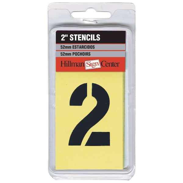 Hillman 2 in. Combo Stencils Letters and Numbers 847026 - The Home