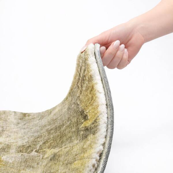 Dream Shag Premium Machine Washable Abstract ADS641 Taupe 2 ft. x 3 ft. Accent Rug