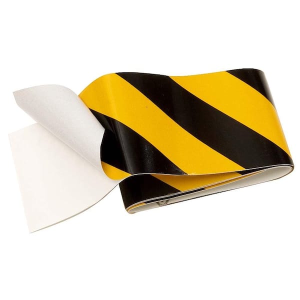 HY-KO 2 in. x 2 ft. Striped Reflective Vinyl Safety Tape, Yellow and Black