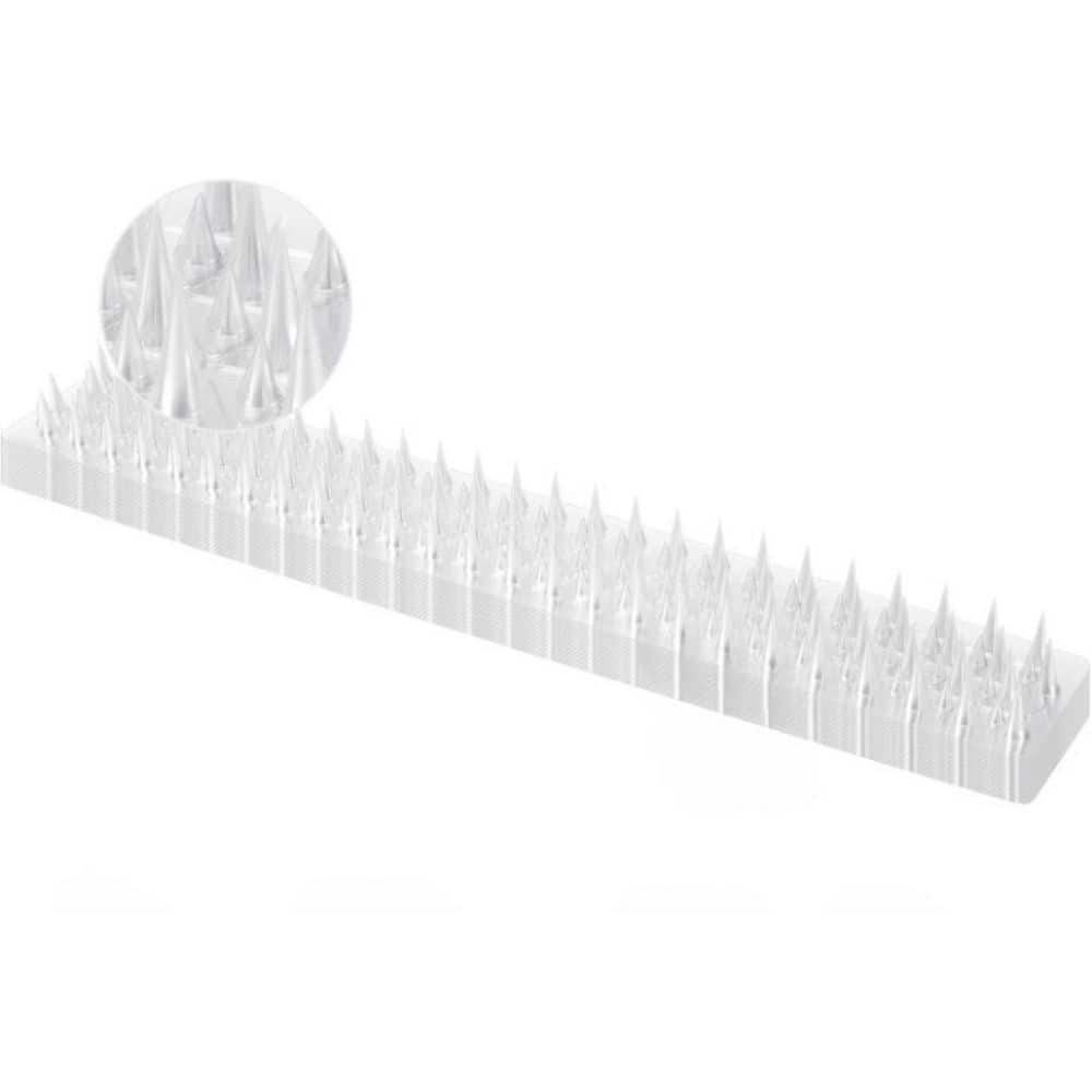 16.7 in. x 2.5 in. Clear PVC Bird Spikes Deterrent Strips, Long Paired with