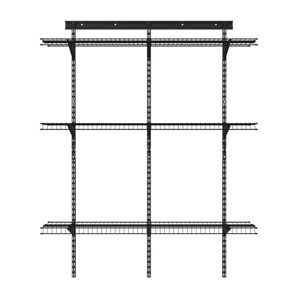 トルストイページ ClosetMaid MaxLoad 48 in. W x 16.93 in. D Black 3-Shelf Steel