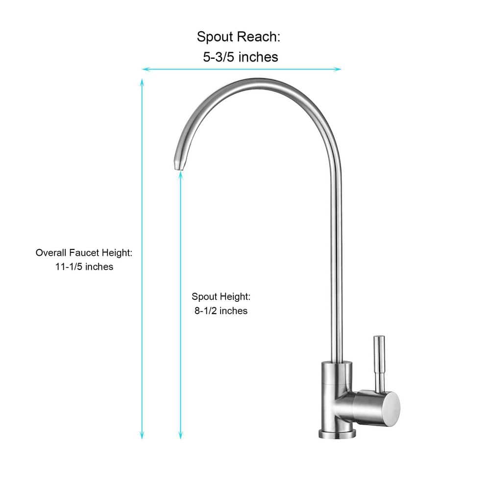 Brushed Nickel Stainless Steel Single Handle Beverage Faucet